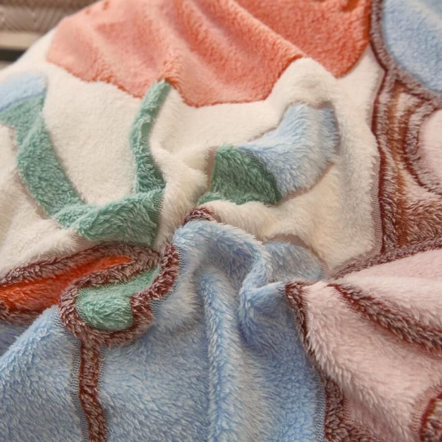 Senza Marchio Bed Sheet Keep Warmfleece Bedding Sheet Quilt Cover Grote Versie Cartoon Sneeuw Fleece 4-Delig Koraal Fleece Winter Plus Dons Dekbedovertrek Laken Dubbelzijdig Flanel-Baby Beer_2.0 Laken: Dekbedovertr