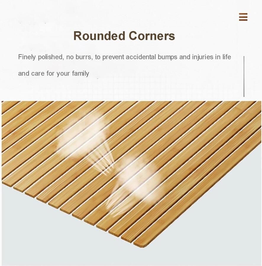 Senza Marchio Bedlatten bamboe bed board latten matras ondersteuning harde pad opvouwbare koele zomer slaapmat (100 x 200 cm) wervelkolom bescherming houten bed ondersteuning latten