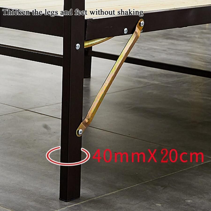 Senza Marchio Bedlatten draagbare en lichtgewicht bedbodem opvouwbaar bedframe houten latten ondersteuning geen montage vereist opbergruimte onder bed (maat: 31 x 78 inch)