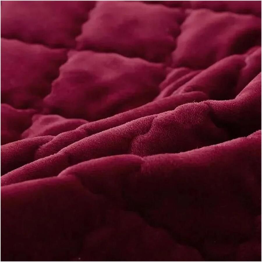 Senza Marchio Bedrok van kristalfluwelen bedrok eendelig herfst en winter verdikte kanten ruches sprei 1 5 m 1 8 m antislip laken (groen blauw bed 105)