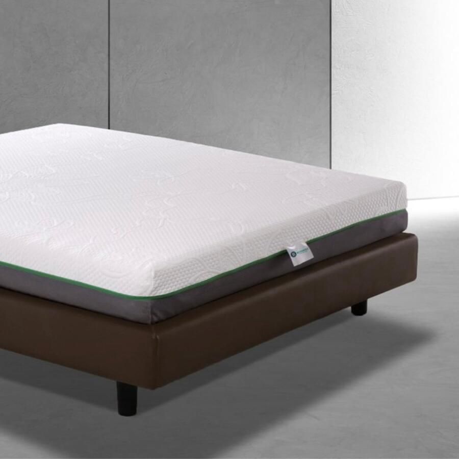 Senza Marchio Bedshire Hybride matras voor Frans bed 140 x 195 cm met onafhankelijke pocketvering 5 cm traagschuim orthopedisch volledig afneembaar hoogte 23 cm vervaardigd in Italië