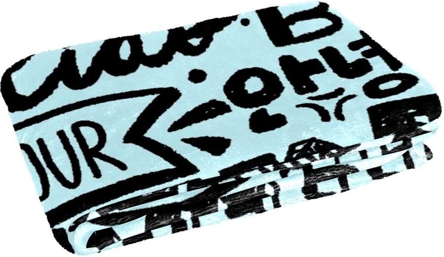 Senza Marchio BestIdeas Hallo verschillende taal blauwe afdrukken zachte warme gezellige deken gooien voor bed bank picknick camping strand 150 × 100 cm