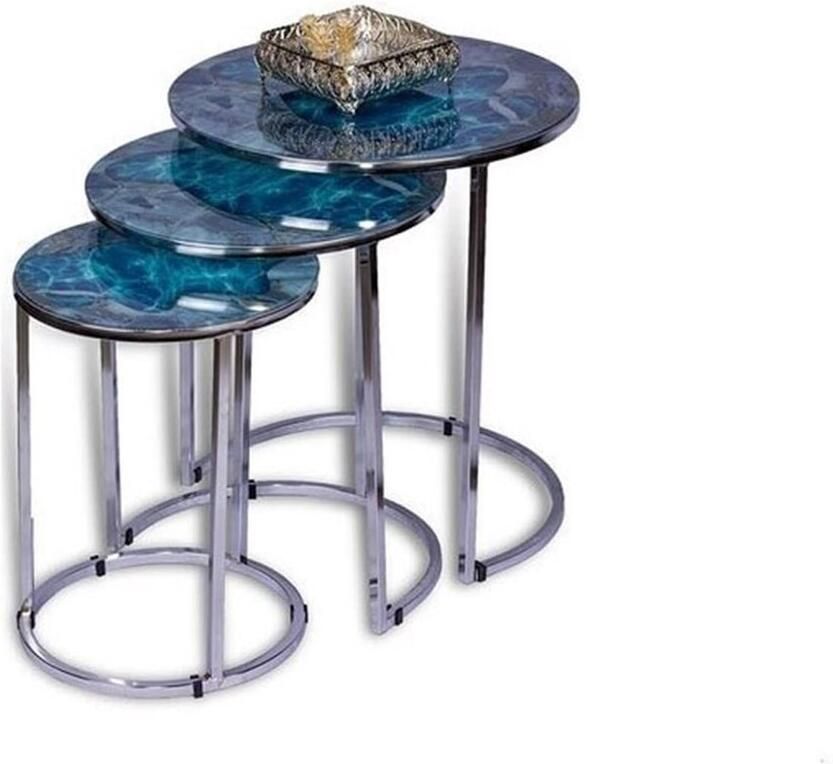 Senza Marchio Bijzettafel Coffee Table Luxury Coffee Table Dining Table 3 Piece Nesting Table Set Creative Side Table Sofa Side End Table