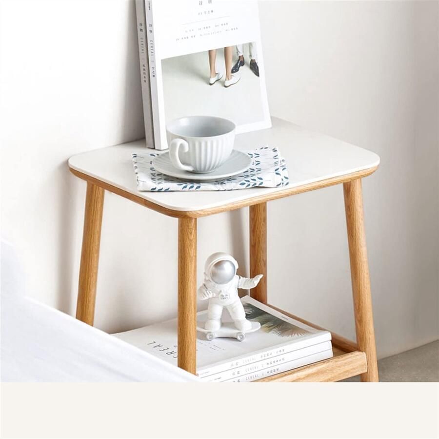 Senza Marchio Bijzettafel Console Tables Nesting Tables Fashion Small Tea Table Creative Coffee Table 2 Floors Side Table Living Room Home Sofa Side Furniture Oak End Tables edestal Tables