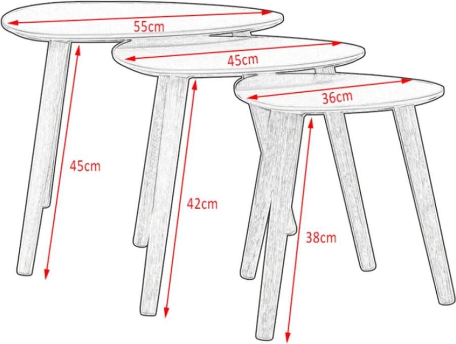 Senza Marchio Bijzettafel Console Tables Nesting Tables Tea Desk Table Unit Wood Legs Side Table Lamp Coffee Living Room Furniture End Table End Tables edestal Tables (Color : Gris) (Gris)