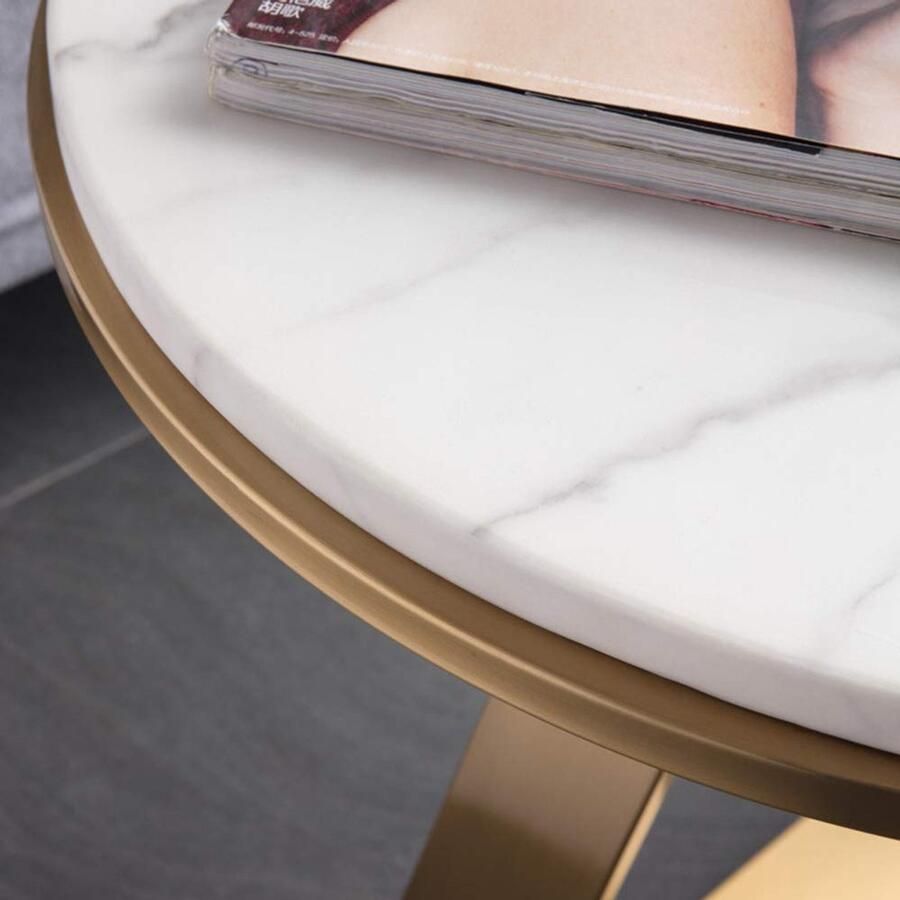 Senza Marchio Bijzettafel Salontafel Luxe Nesting Table Studio Minimalistische Accent Tafel Balkon Woonkamer Salontafel Nordic Lounge Bar Eindtafel Receptie