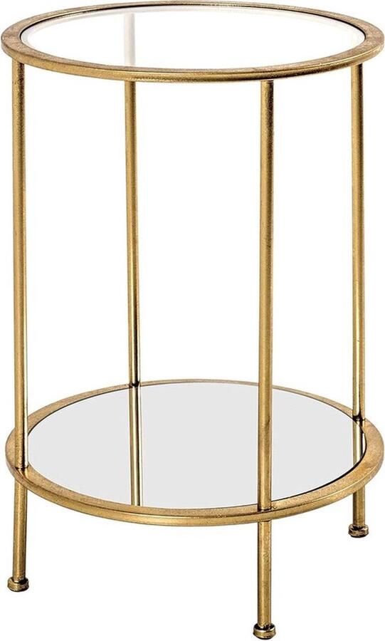 Senza Marchio Bijzettafel salontafel metaal goud Ø 38 x H 55 cm HAKU Möbel