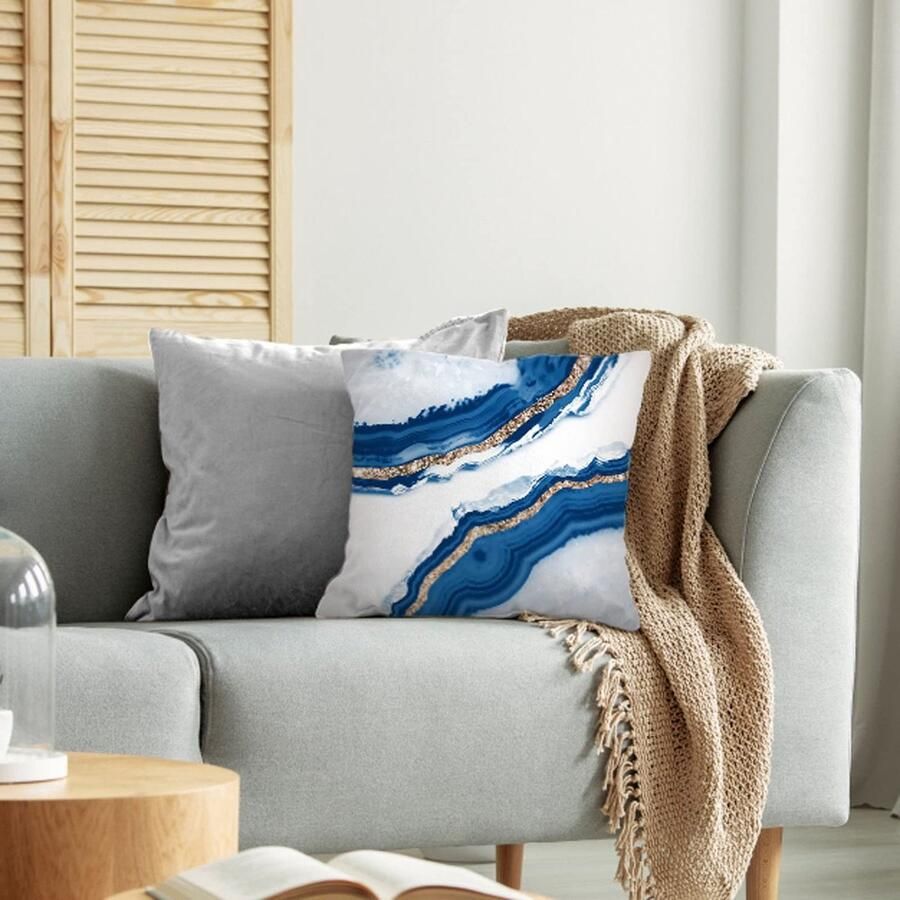 Senza Marchio Blue Pattern Abstract Home Decor Pillow Sofa Cushion Cover Pillowcase Home Sofa Hanging Chair Pillow Car Seat Cushion Coreless 95sCloud-1 (A One Size)