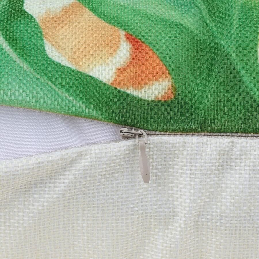 Senza Marchio Bonhause Jungle Dieren Kussenslopen 45 x 45 cm Leeuw Giraffe Luiaard Toekan Decoratieve Sierkussenhoezen Tropische Kussenslopen voor Bank Zomer Outdoor Decor Set van 4