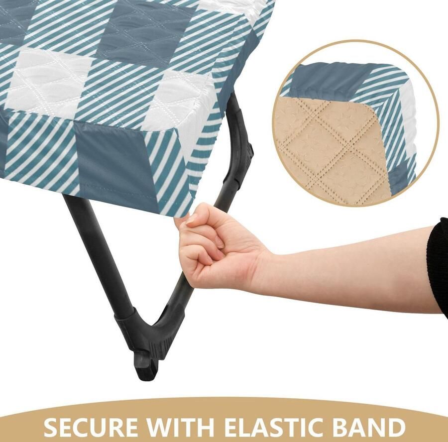 Senza Marchio Buffalo Plaid Tartan Blauw Draagbaar Peuter Bed Laken Wasbaar Kinderbedlaken voor Peuter Vloerbed voor Peuters Baby Reizen 50 x 25' (Bed niet inbegrepen)