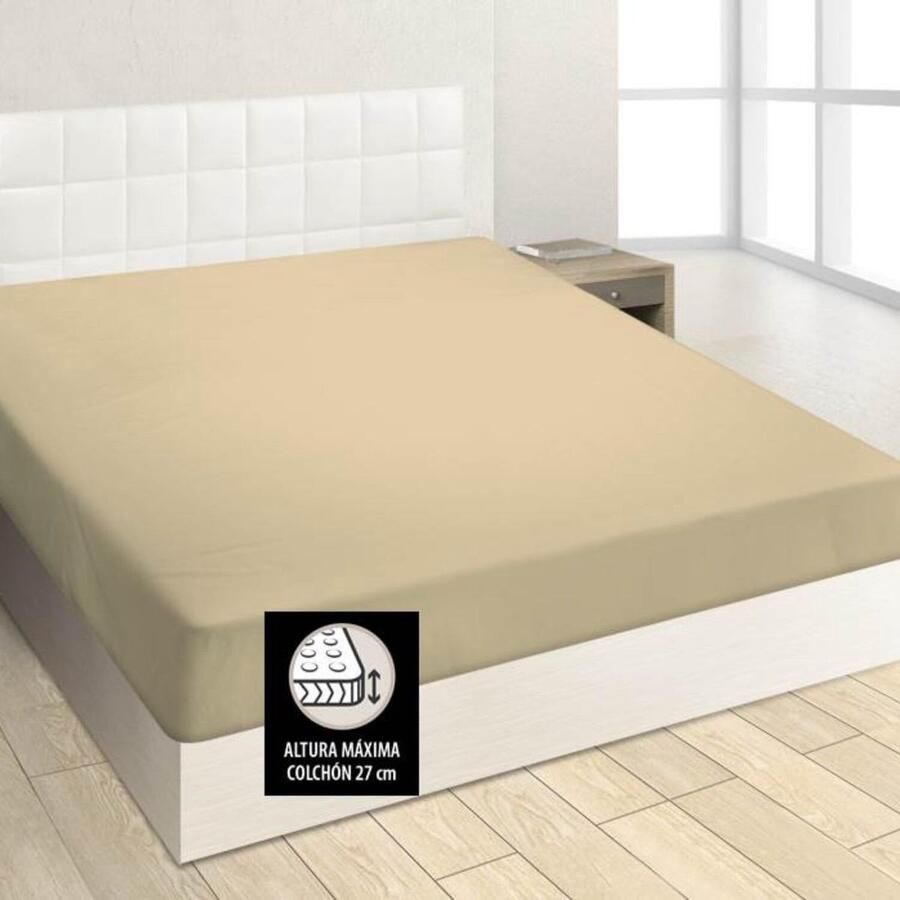 Senza Marchio Burrito Blanco Hoeslaken 150 x 190 200 cm 150 cm bed (+ maten verkrijgbaar) 100% katoen design A8 beige