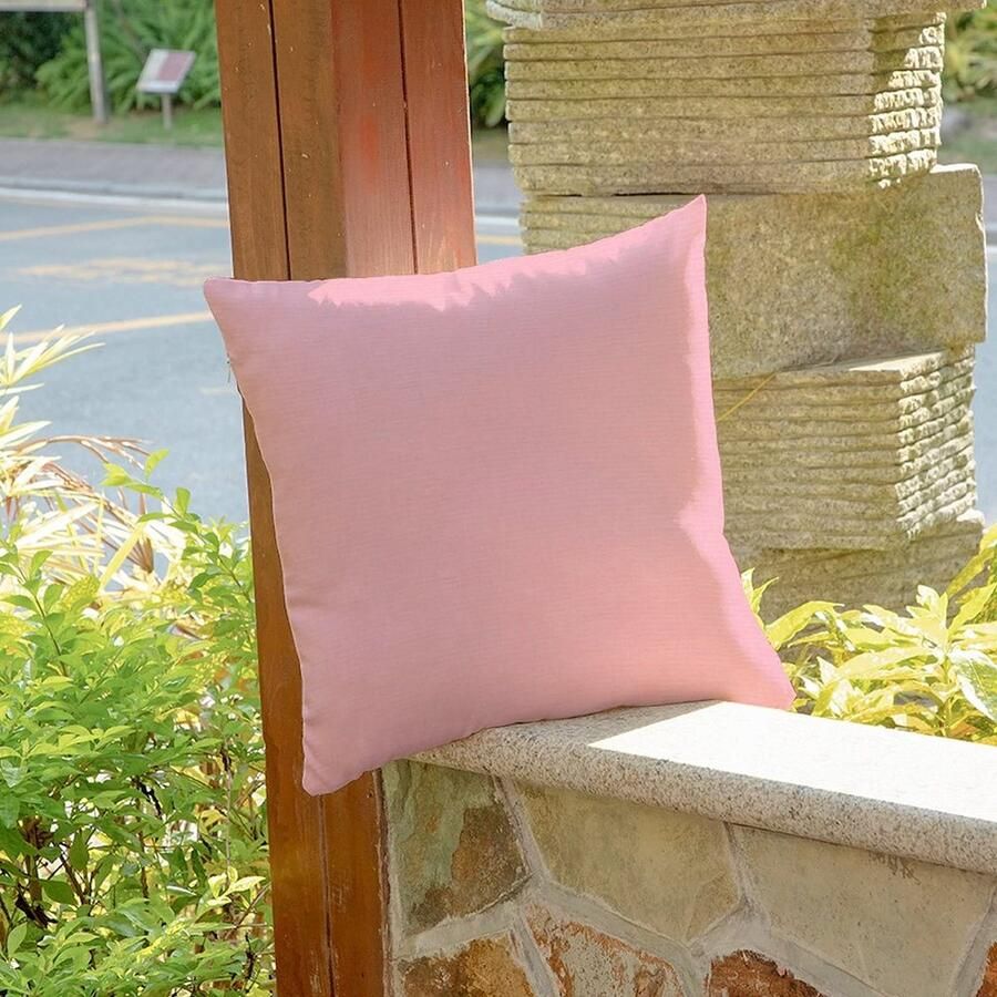 Senza Marchio BYRON HOYLE Kleur van BABY ROZE Waterdichte Gooi Kussenhoes Pack van 2 Outdoor Kussenhoes Outdoor Decoratieve Kussensloop voor Tuin Patio Tent Bank housewarming cadeau 45x45cm