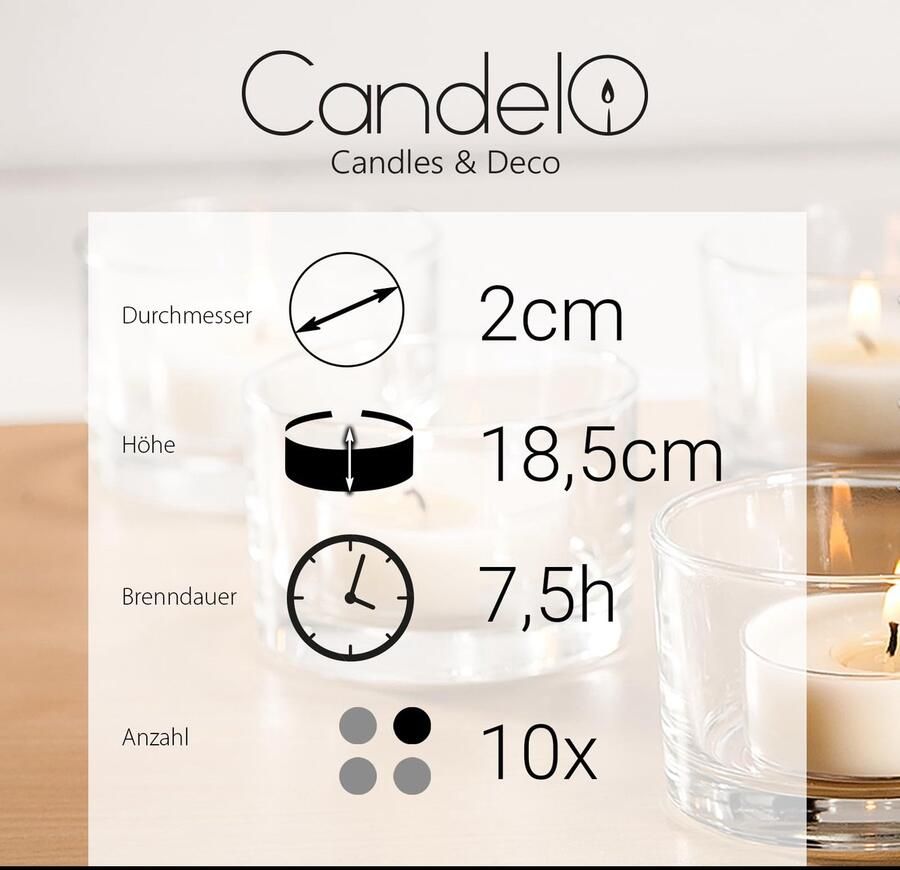 Senza Marchio Candelo Set van 10 roze staafkaarsen tafelkaarsen 18 5 cm kaars met 7 5 uur brandduur ideaal voor kroonluchters en kandelaars perfect voor elke gelegenheid