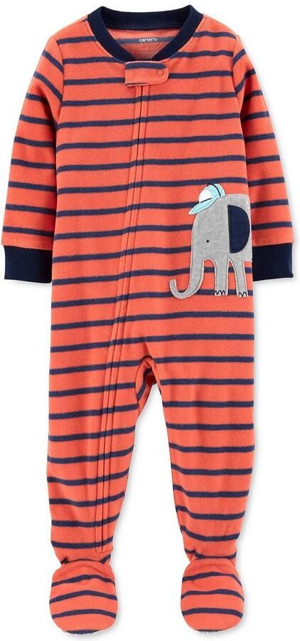 Senza Marchio Carter's Peuter Jongens Oranje Gestreepte Olifant Deken Slaapbank