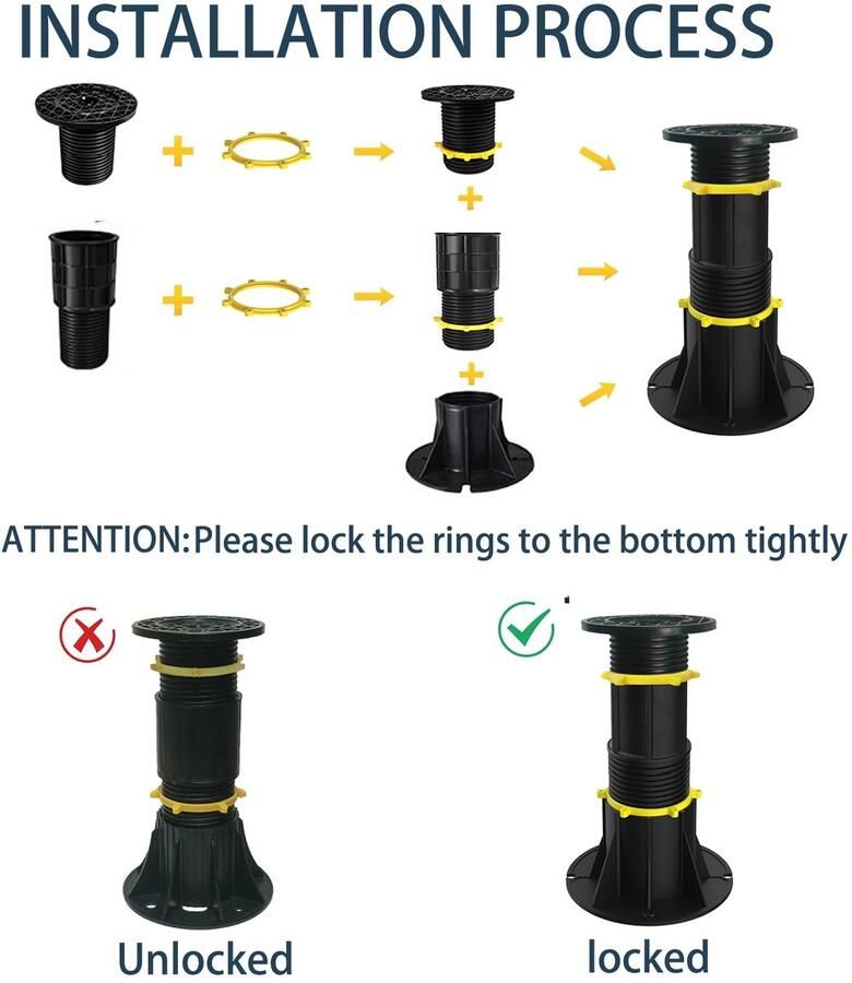 Senza Marchio CHORMING Verstelbaar bedframe ondersteuning been bed frame middensteun been bed meubels board ondersteuning centrum lat zwaar voor bedframe kast en houten meubels 2 stuks (7 8-13 inch)