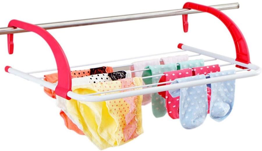 Senza Marchio Clothes Drying Rack Clothes Hangers Multifunctional 5-Bar Metal Portable Radiator Hanging Clothes Dryer Airer Rail Towel Rack Drying Rack Hanger Clothes Airer