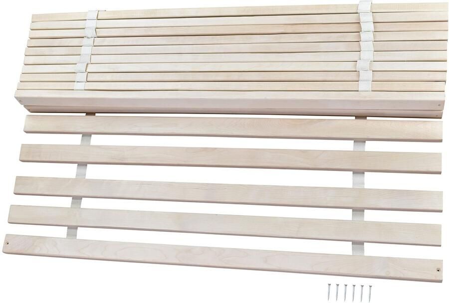 Senza Marchio Coemo Lattenbodem oprolbare lattenbodem 25 latten 6 bevestigingspunten 140 x 200 cm lattenbodem van berkenhout