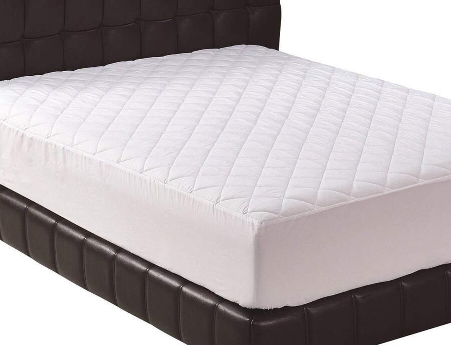 Senza Marchio Comfortesy Kingsize bed gewatteerde matrasbeschermer extra diep beddengoed pad met elastische rok tot 30 cm beschermt de matras tegen stof morsen vlekken machinewasbaar