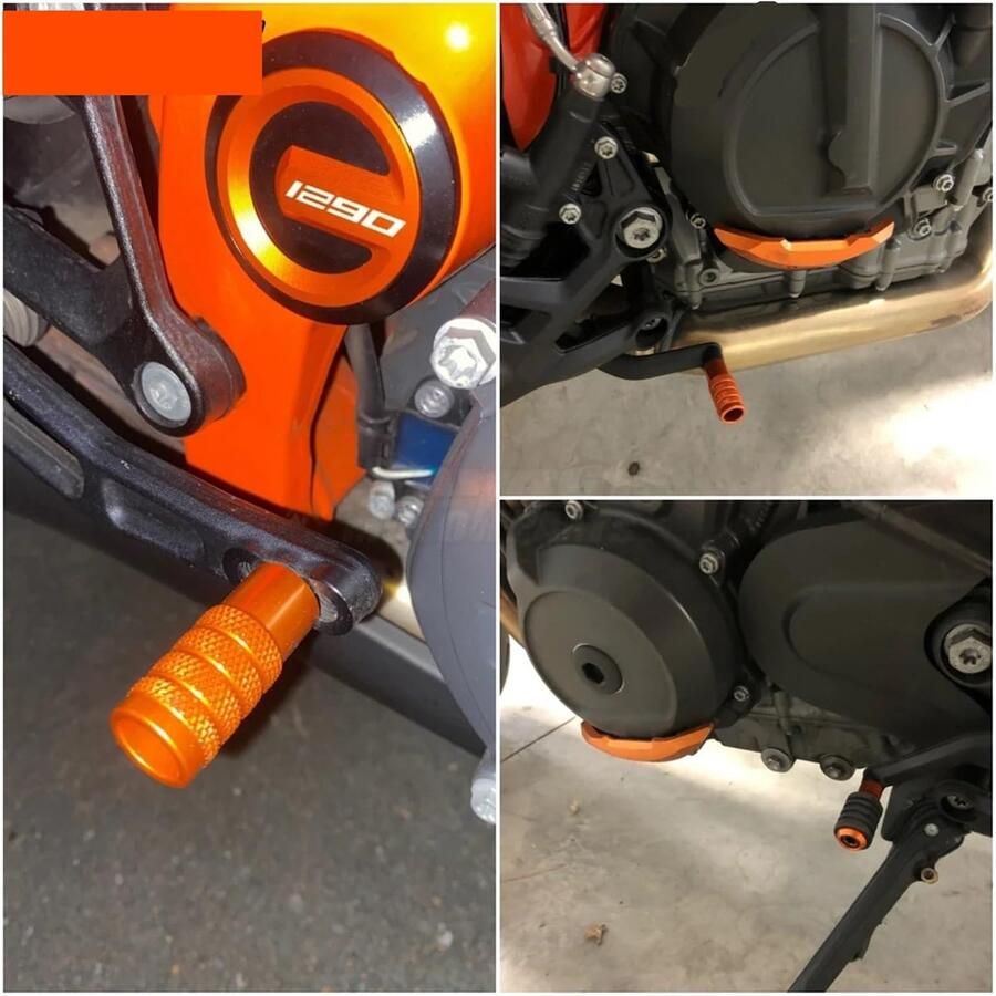 Senza Marchio Compatibel met 790 890 R 2019-2022 Achterrempedaal Schakelhendel Teenpennen Motorfietsaccessoires Voetsteun Stapplaatafdekking(Brake Pedal Sliver)