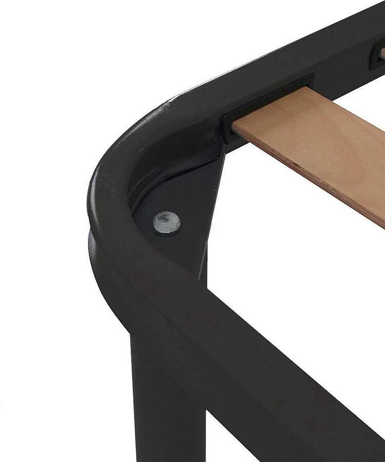 Senza Marchio Cortassa Orthopedische lattenbodem Kos Frans bed 120 x 190 cm hoogte 35 cm met 4 afneembare poten frame van staal