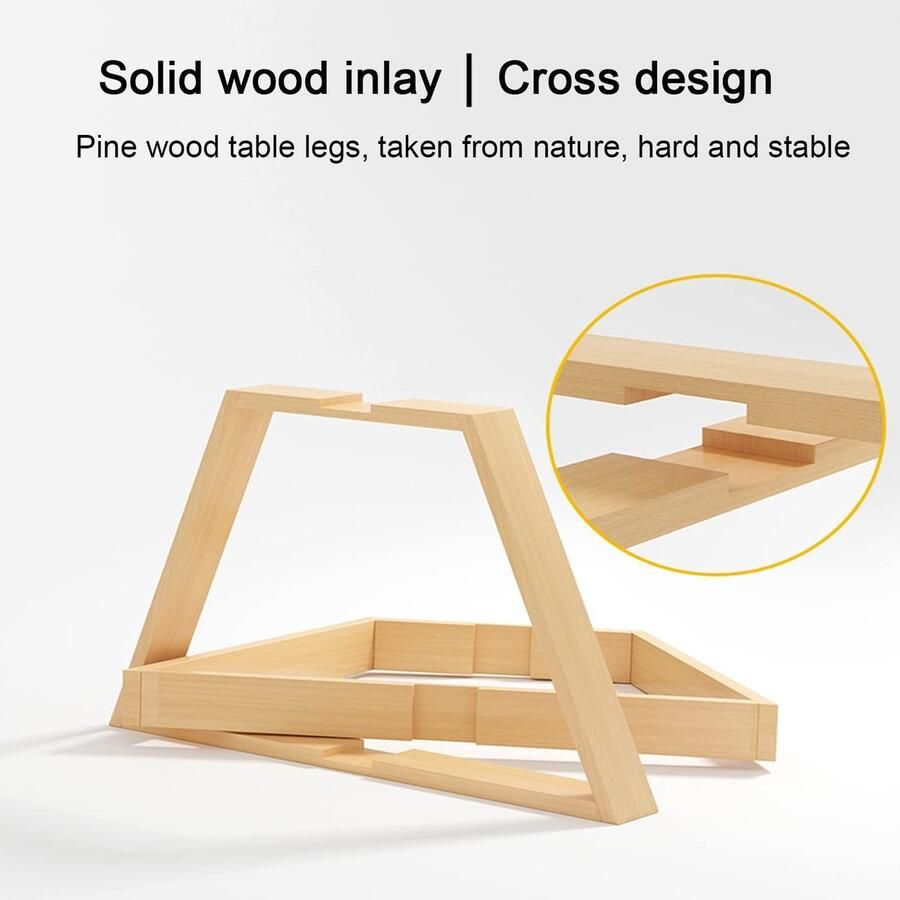 Senza Marchio Creatieve Nesting Salontafel Rond Woonkamer Sofa Side End Tables Set van 2 Moderne Nesting Table Houtafwerking en Massief Houten Tafelpoten voor Kleine Ruimte Balkon Slaapkamer (Color : W