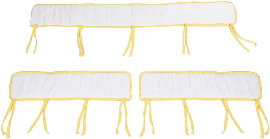 Senza Marchio Crib Rail Cover Wrap Crash Prevention Dikke Stoffen Vulling Verpakt Crib Rail Guard Protector Effen Kleur voor Kauwen voor baby's (stijl 1)