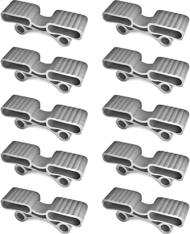 Senza Marchio cyclingcolors 10 x lattenhouder lattenbodem kaphouder 38 x 12 mm eindkaphouder bed flexibel rubber grijs duo 10 stuks