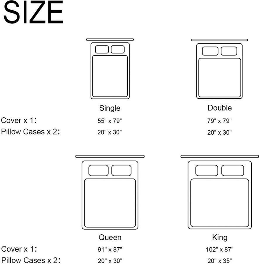 Senza Marchio Dekbedovertrek Set Beddengoed Set 3 Stuk Bloemen Groen Bladeren Patroon Dekbedovertrek Set voor Tweepersoons Kingsize Eenpersoonsbed met 1 Dekbedovertrek 2 Kussenslopen