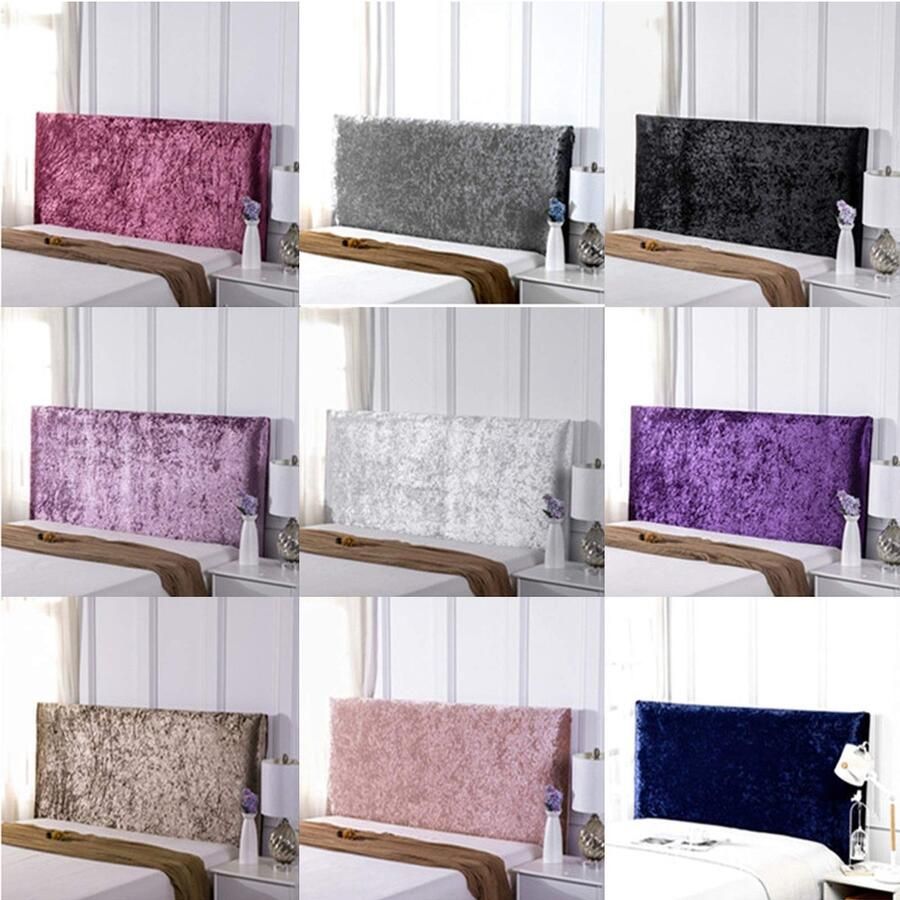 Senza Marchio Deksel Bed Hoofdbord Slipcover Stretch Protector Stretch Stofdichte Rugleuning Slip Voor Hout Lederen Headboards Slaapkamer Decor Wasbare Black-Length:180cm