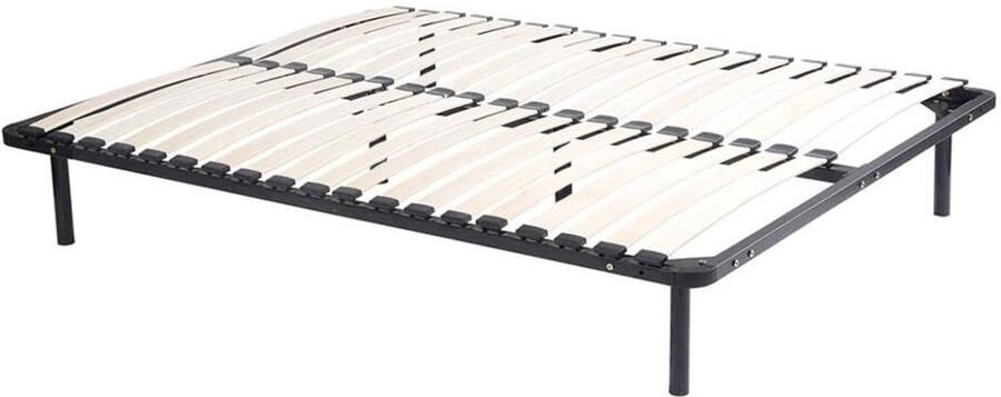 Senza Marchio DREAMEA Lattenbodem ErgoOpti standaard met poten 140x200cm zwart