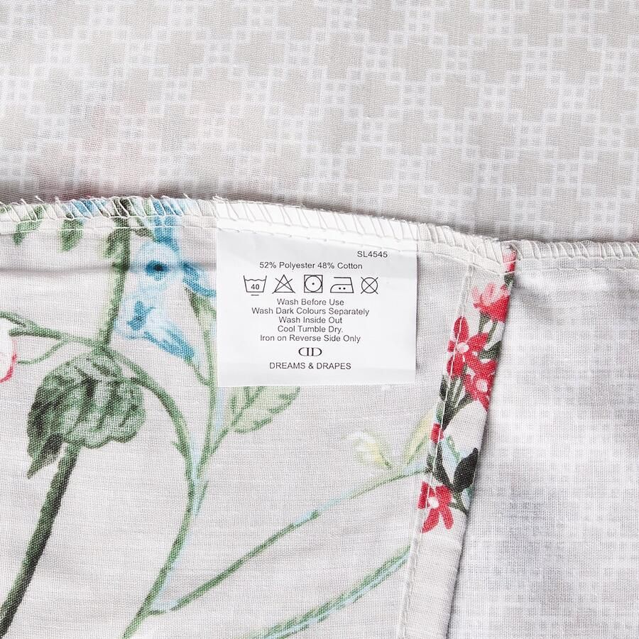 Senza Marchio Dreams & Drapes Mansfield Onderhoudsvriendelijke beddengoedset 52% polyester 48% katoen grijs tweepersoonsbed