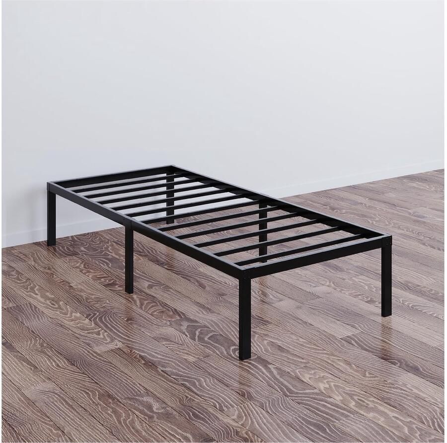Senza Marchio Dreamzie Metalen Onderstel voor Bed Voor Matras 80x190 cm Voor Tweepersoonsbedden of Matrassen Stevige eenvoudige montage grote opbergruimte Zwart Bedframe