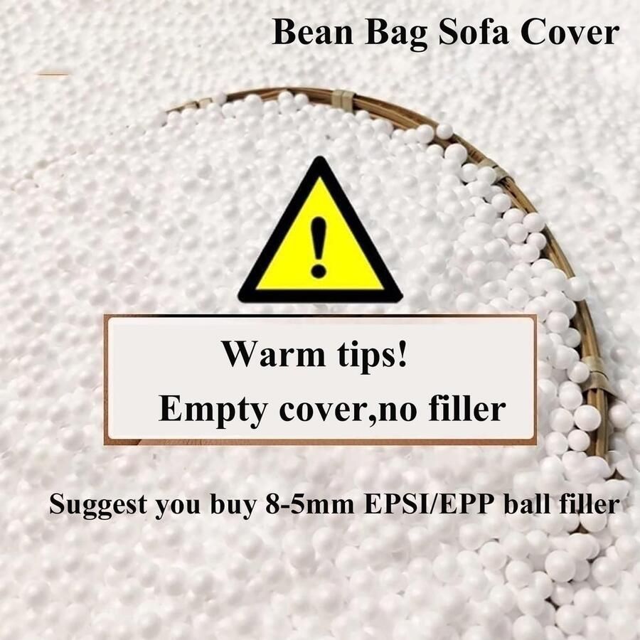 Senza Marchio Dubbele Zitzak Bankhoes (geen Vulling) Zachte Comfortabele Tweezitsbank Lazy Sack Zitzak Stoel Bank Zitzak Stoelen Voor Volwassenen Grote Zachte Zitzak Stoel Comfortabele Stoel Met Handvat(Bei