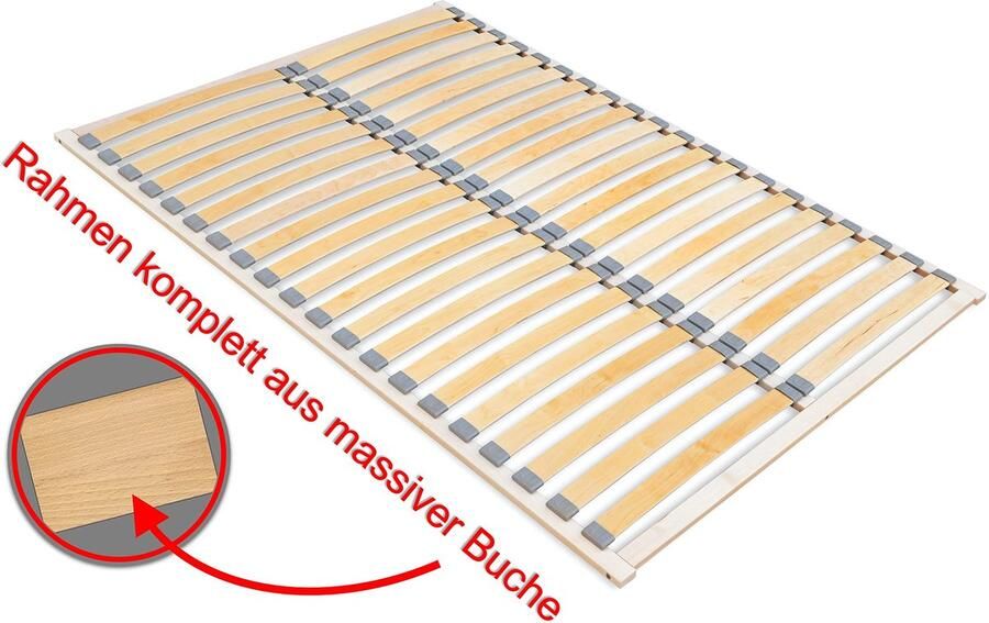 Senza Marchio ECOFORM Economic Bedframe van beukenhout hoogwaardige en duurzame lattenbodem houten frame ecologische verpakking