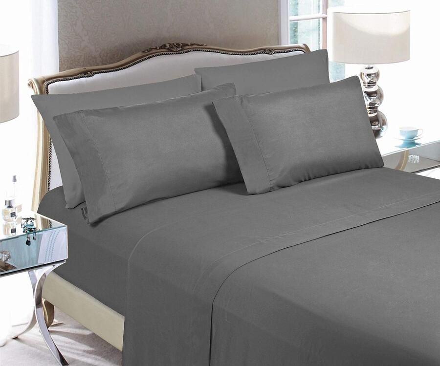 Senza Marchio Elegant Comfort Luxury Soft Bed Sheets Bloomingdale Pattern 1500 Thread Count Percale Egyptian Quality Softness Wrinkle and Fade Resistant (6-Piece) Bedding Set Queen Navy Blue