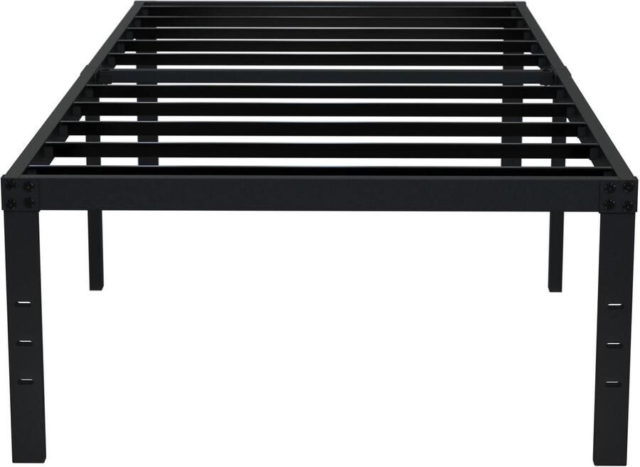 Senza Marchio EMODA 18 Inch Twin Bed Frame Geen BoxSpring Nodig Heavy Duty Hoge Metalen Twin Platform Bed Frames Met Grote Opbergruimte Geluidsvrij Eenvoudige Montage Zwart