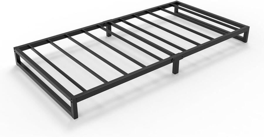 Senza Marchio EMODA 7 Inch Twin Bed Frames Geen BoxSpring Nodig Heavy Duty Metalen Twin Platform Bed Frame Geluidsvrij Eenvoudige Montage Zwart
