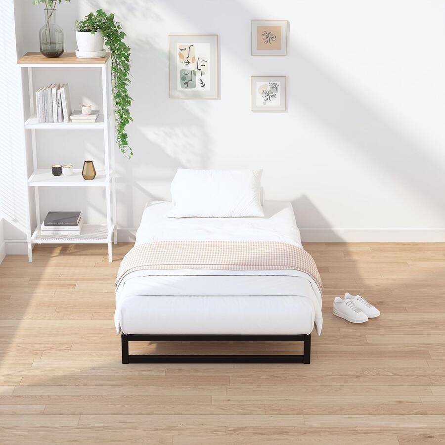 Senza Marchio EMODA 7 Inch Twin XL Bedframes Geen BoxSpring Nodig Heavy Duty XL Twin Metal Platform Bed Frame Geluidsvrij Eenvoudige Montage Zwart