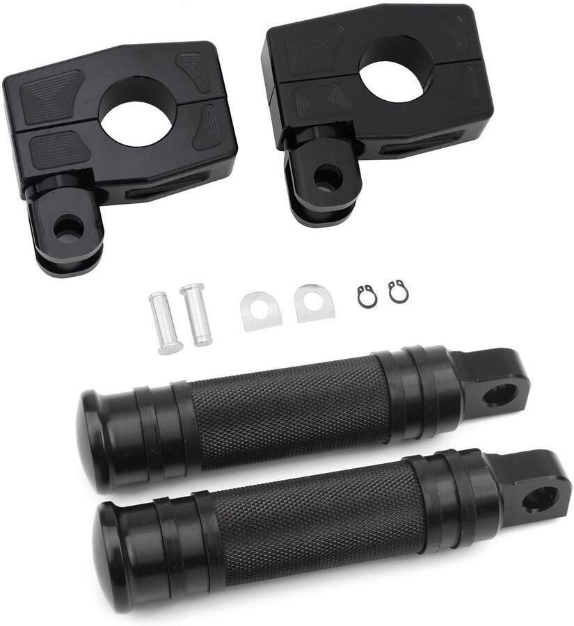 Senza Marchio Engine Guard Highway Voetsteunen Voetsteun Pedaal Zwart Voor Harley Touring Sportster XL Dyna Softail Voetsteunen (Color : Black 32mm)