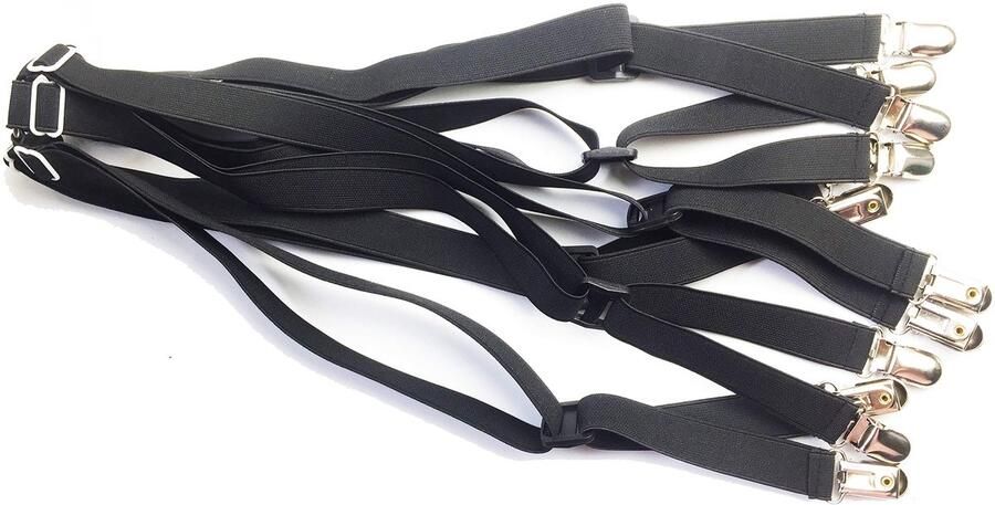 Senza Marchio Eopocdor Laken Clips Verstelbare Sheet Riemen Voor Volledig Queen King Twin Elke Size Bed (Wit)