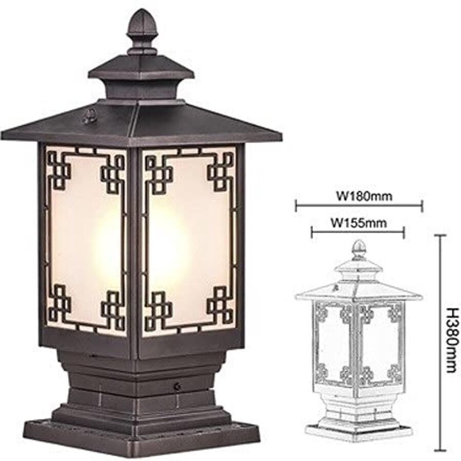 Senza Marchio Europese Outdoor Post Lights Waterdichte IP65 Deur Pijler Lamp Veranda Traditionele Exterieur Post Lantaarn Tuin Villas Binnenplaats Kolom Lamp Decking Park Paviljoen Gazon Gangpad Pijler Stigma