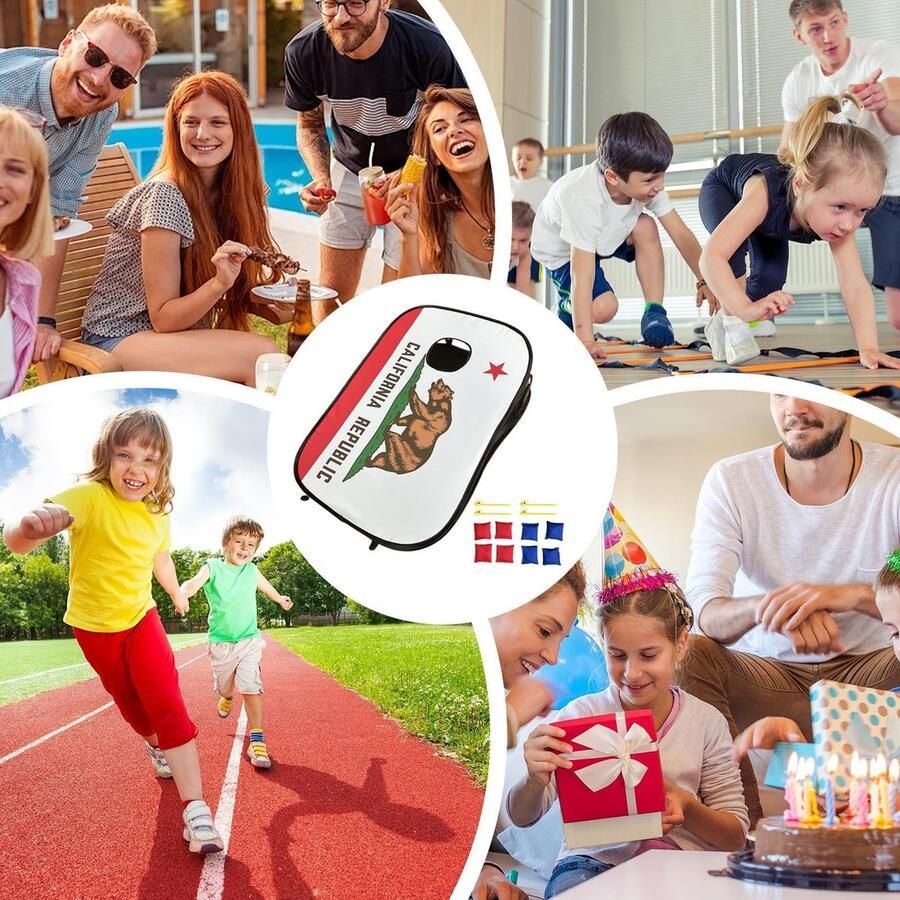 Senza Marchio Eventerde Zitzak Toss-spel voor kinderen Zitzak-toss-spel voor kinderen Cornhole bord met 8 zitzakken Draagbare Cornhole-spelset voor buiten en binnen spelen speelgoed in de achtertuin
