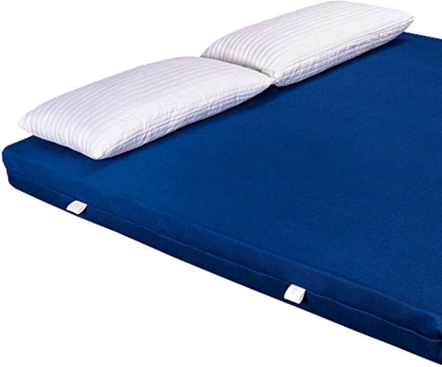 Senza Marchio Evergreenweb dubbele matras 140 x 190 cm Ever in waterschuim orthopedisch 15 cm hoogte met een paar gratis traagschuimkussens Air Space-bekleding antimijt stof voor alle bedden en netten