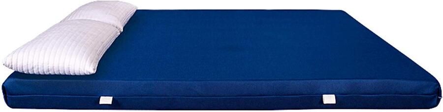 Senza Marchio Evergreenweb dubbele matras 165 x 200 cm Ever in waterschuim orthopedisch 15 cm hoogte met een paar gratis traagschuimkussens Air Space-bekleding antimijt stof voor alle bedden en netten