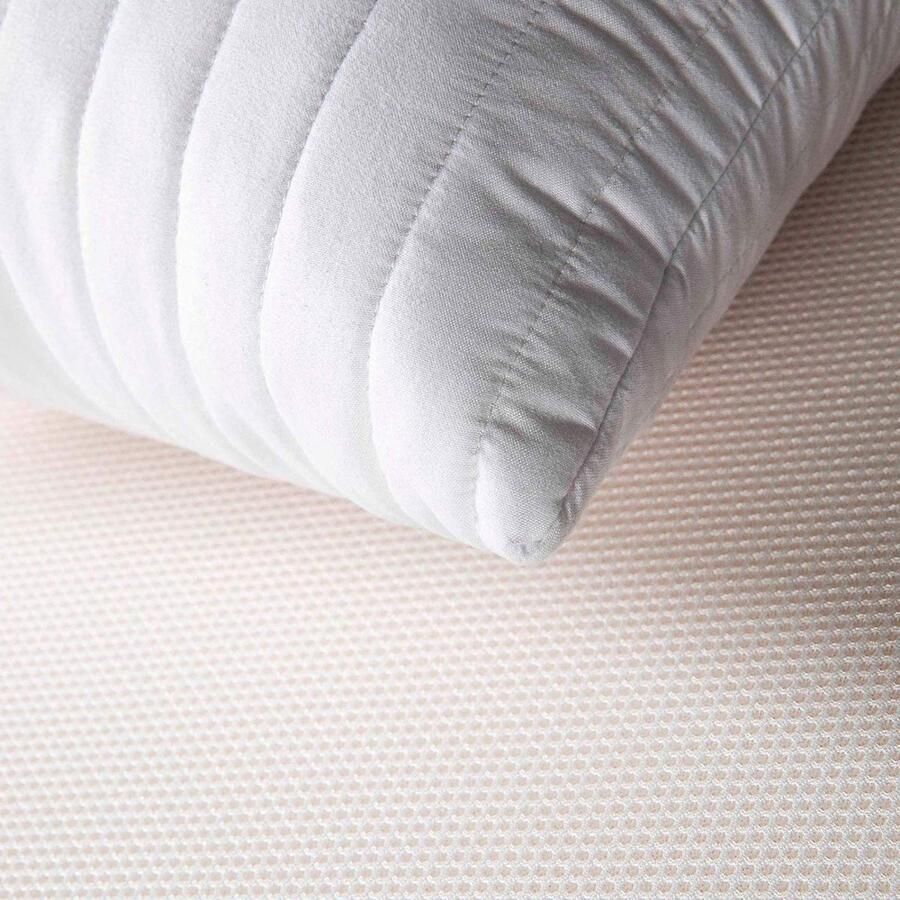 Senza Marchio Evergreenweb dubbele matras 160 x 200 cm in waterschuim orthopedisch 15 cm hoogte met een paar gratis traagschuimkussens Air Space-bekleding witte antimijt stof voor alle bedden en netten