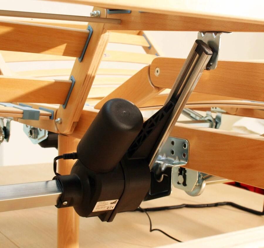 Senza Marchio Evergreenweb Elektrische lattenbodem voor tweepersoonsbed 140 x 195 cm orthopedisch gemotoriseerd met 2 aparte etages bedframe of matras 4 ligzones verstelbare stijfheid afneembare poten