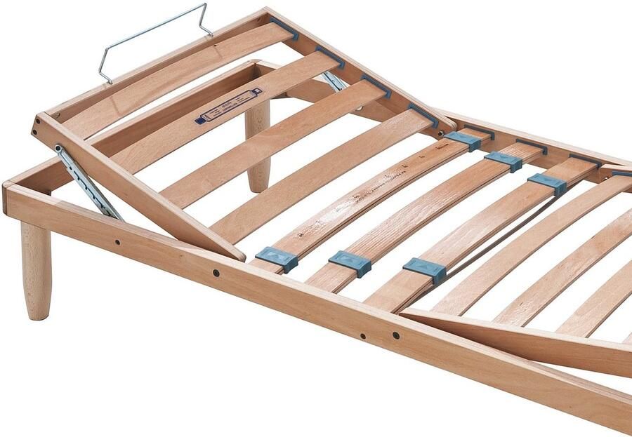 Senza Marchio EvergreenWeb Lattenbodem voor eenpersoonsbed 85 x 200 cm beukenhout handmatig verhoogd hoofd- en voethoogte opvouwbaar orthopedisch bedframe of matras met hardheidsverstelling 4 afneembare