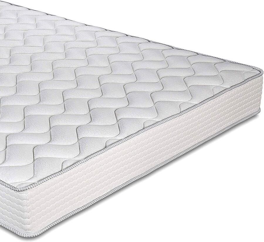 Senza Marchio Evergreenweb Matras voor tweepersoonsbed 140 x 190 cm 20 cm hoog orthopedisch polyurethaan biologisch koudschuim inclusief een paar kussen van traagschuim zacht wit hypoallergeen overtrek voor lattenbodems of bedden