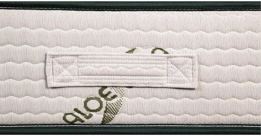 Senza Marchio Evergreenweb tweepersoonsbed matras 160 x 195 cm van orthopedisch waterschuim hoogte 20 cm + 2 kussens van traagschuim overtrek met etherische oliën aloë vera mijtdicht voor alle bedden en lattenbodems