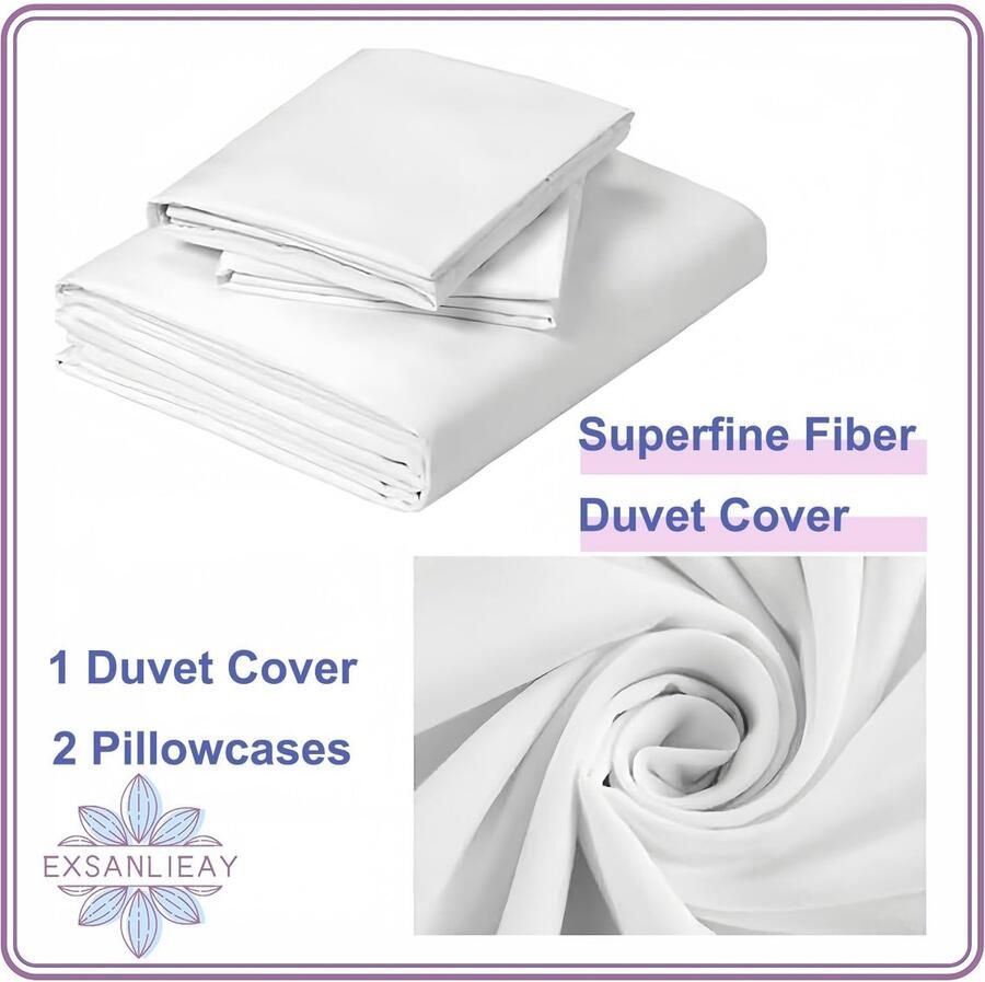 Senza Marchio EXSANLIEAY Blad Dekbedovertrekset eenpersoonsbed 135 x 200 cm bloemen microvezel print + 2 kussenslopen van 50 x 80 cm met ritssluiting zacht en kreukvrij